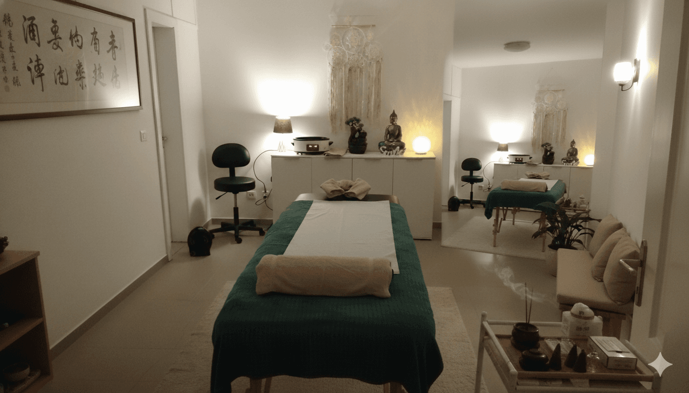 Marquesa preparada para terapia manual na Lénia Oliveira - Medicina Tradicional Chinesa