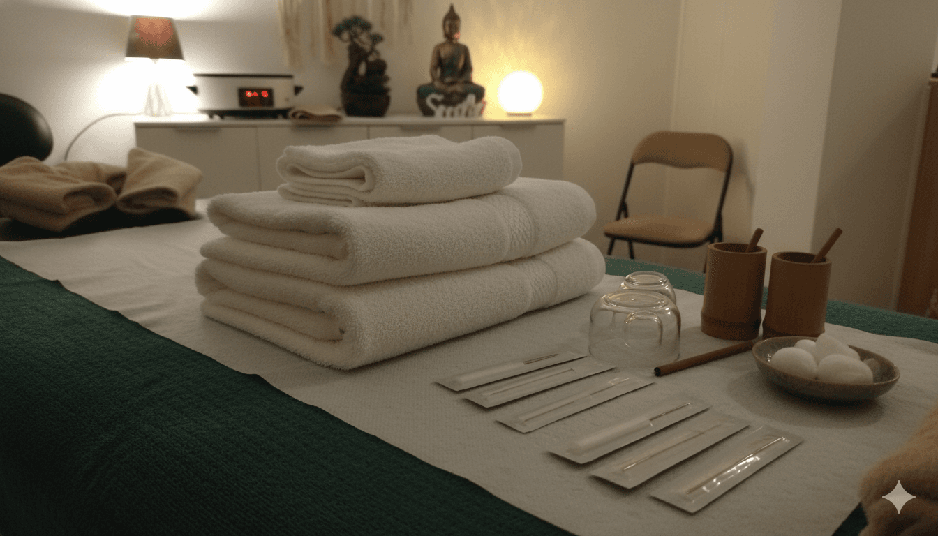 Detalhe de acolhimento no espaço da Lénia Oliveira - Medicina Tradicional Chinesa